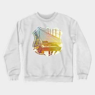 Rundown Railroad Bridge in Richmond Crewneck Sweatshirt